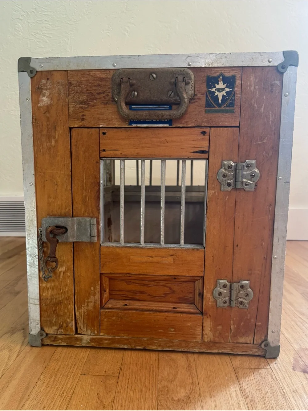 Rare 1960s Kroyer Crates Dog Handlers’ Guild Wooden Travel Kennel